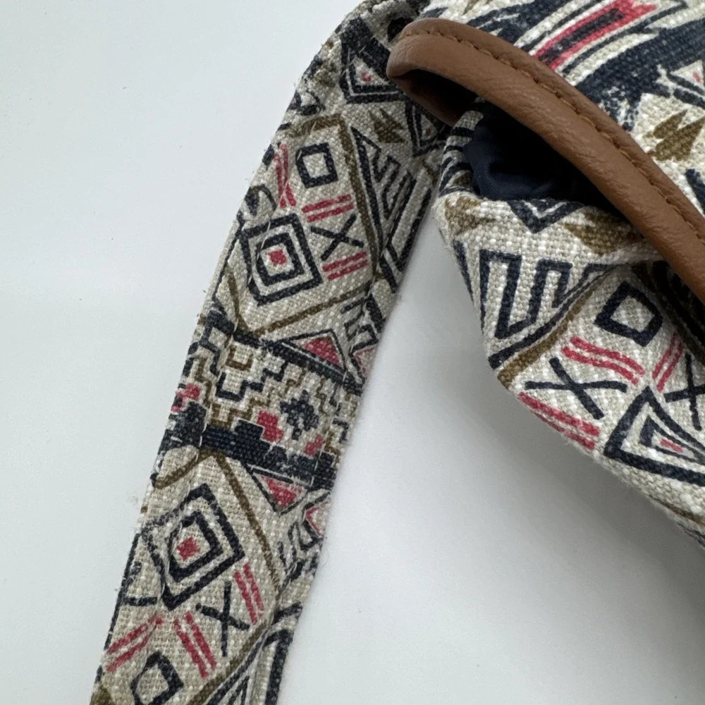 BACKPACK Mudd Tribal Table and Tower Aztec Navy Pink Brown Faux Leather